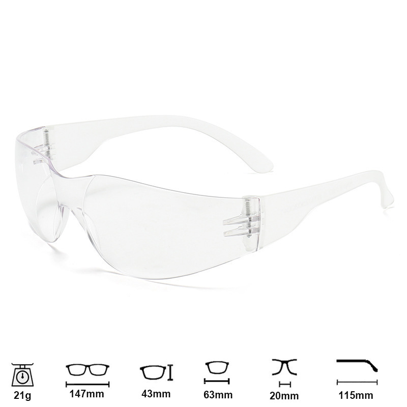 117 gafas transparentes de alta definición gafas de seguridad de trabajo anti-espuma al aire libre experimento antiquímico gafas de soldadura