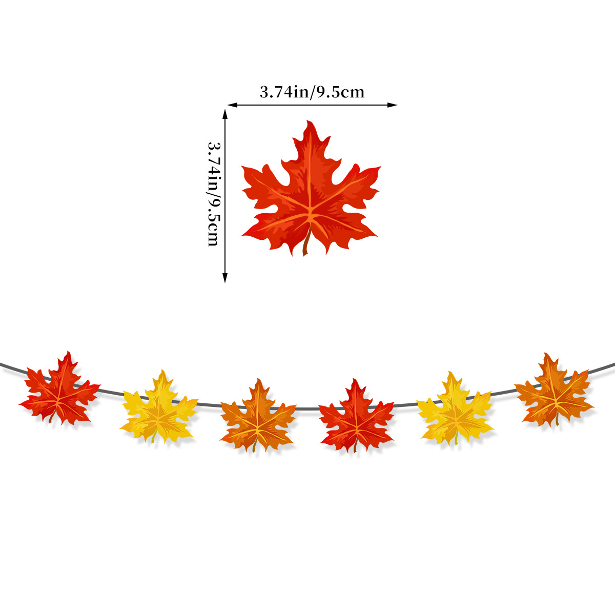感恩节秋季枫叶拉花尺寸