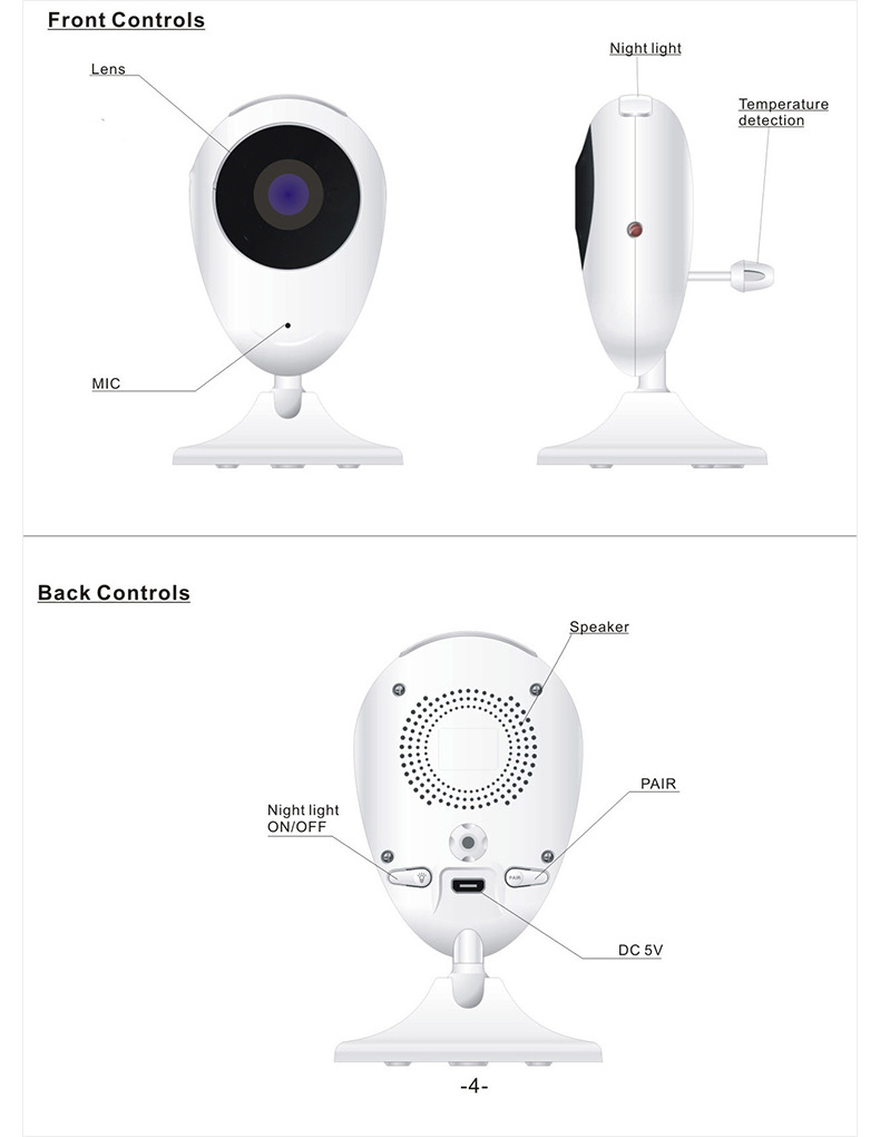 新款2.4寸婴儿监护器 红外夜视婴儿看护器  双向对讲无线摄像头详情21