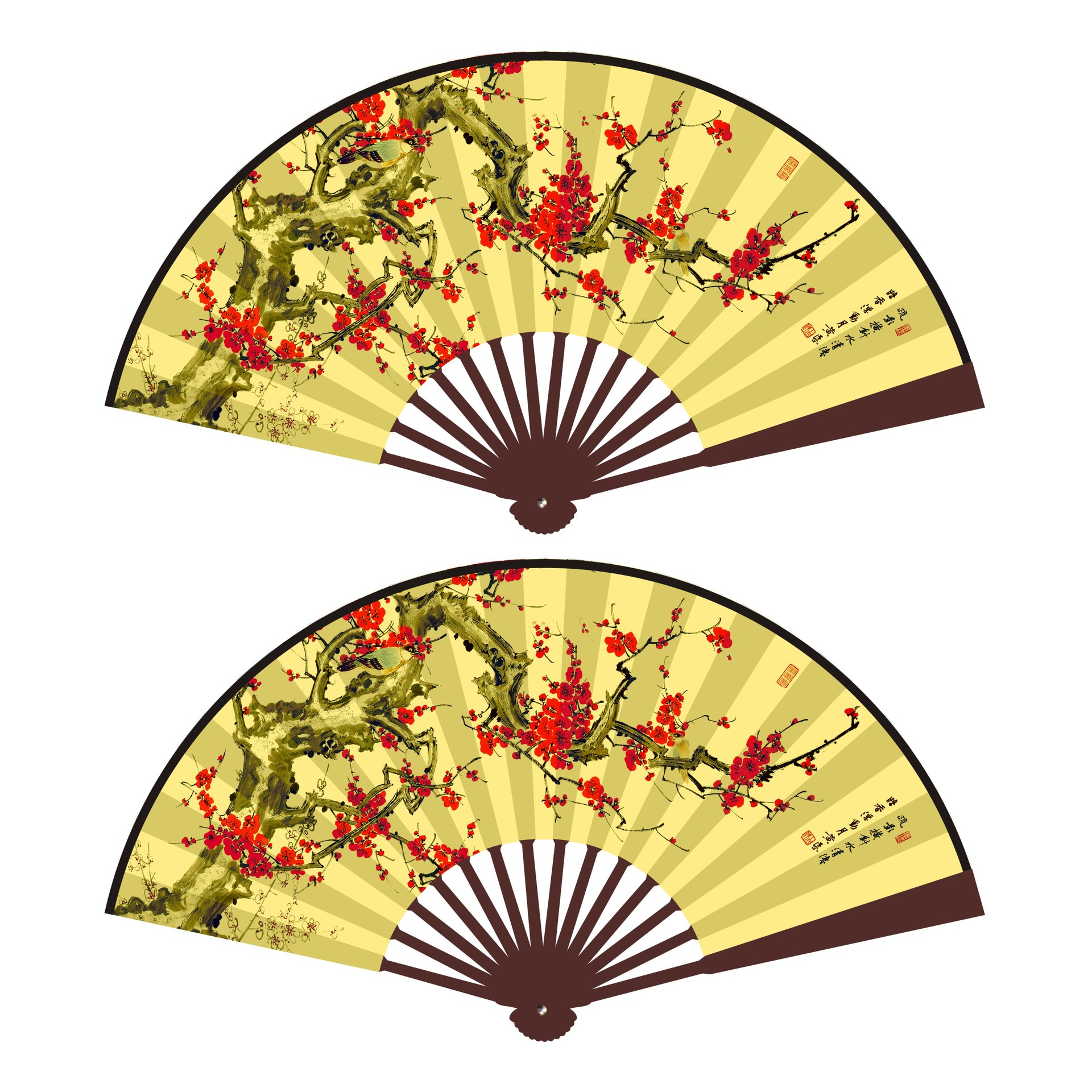 9 인치 레드 본 양면 (신매화)