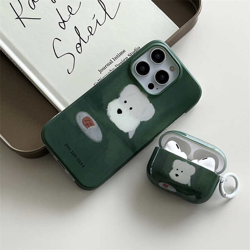 Adorable dibujo animado al óleo para perros AirPods pro2 generación auriculares inalámbricos Bluetooth Apple 3 generación nuevo