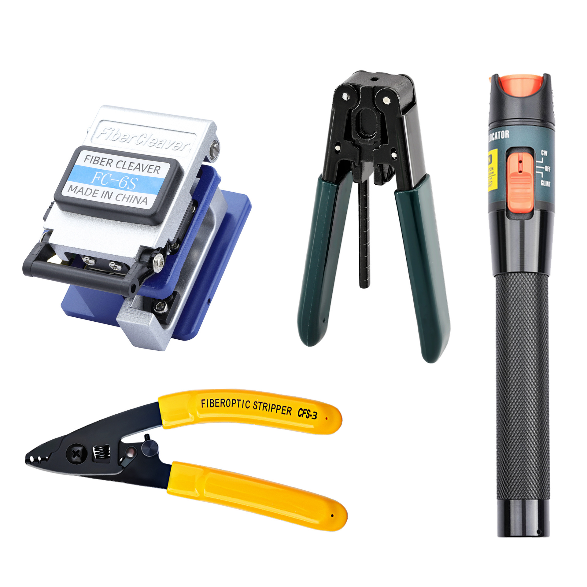 Cutting knife + stripping device + three-port wire stripper +10mW red pen