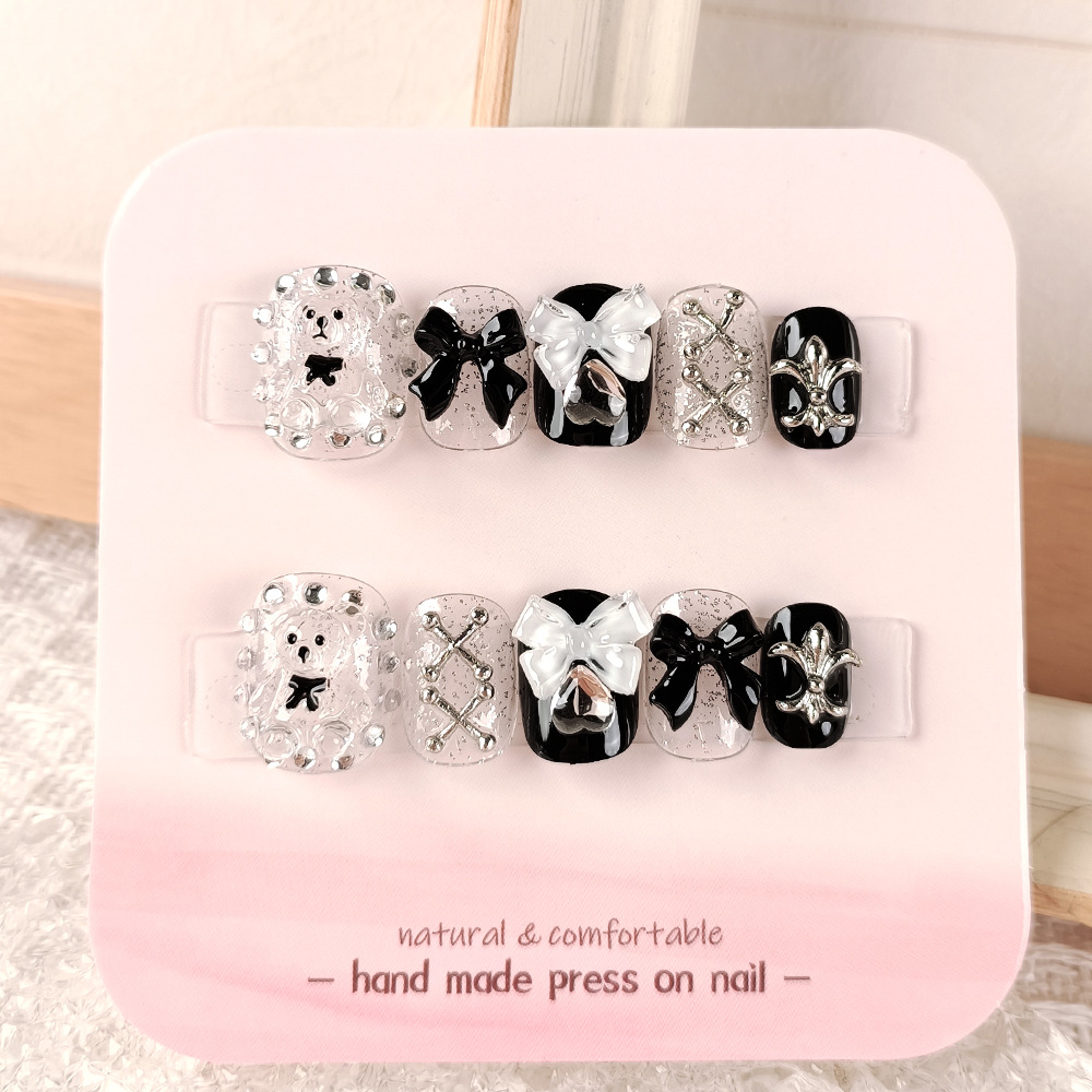 10 piezas de parche de uñas, parche de uñas de amor dulce Cool Kulomi, parche de uñas de uso manual