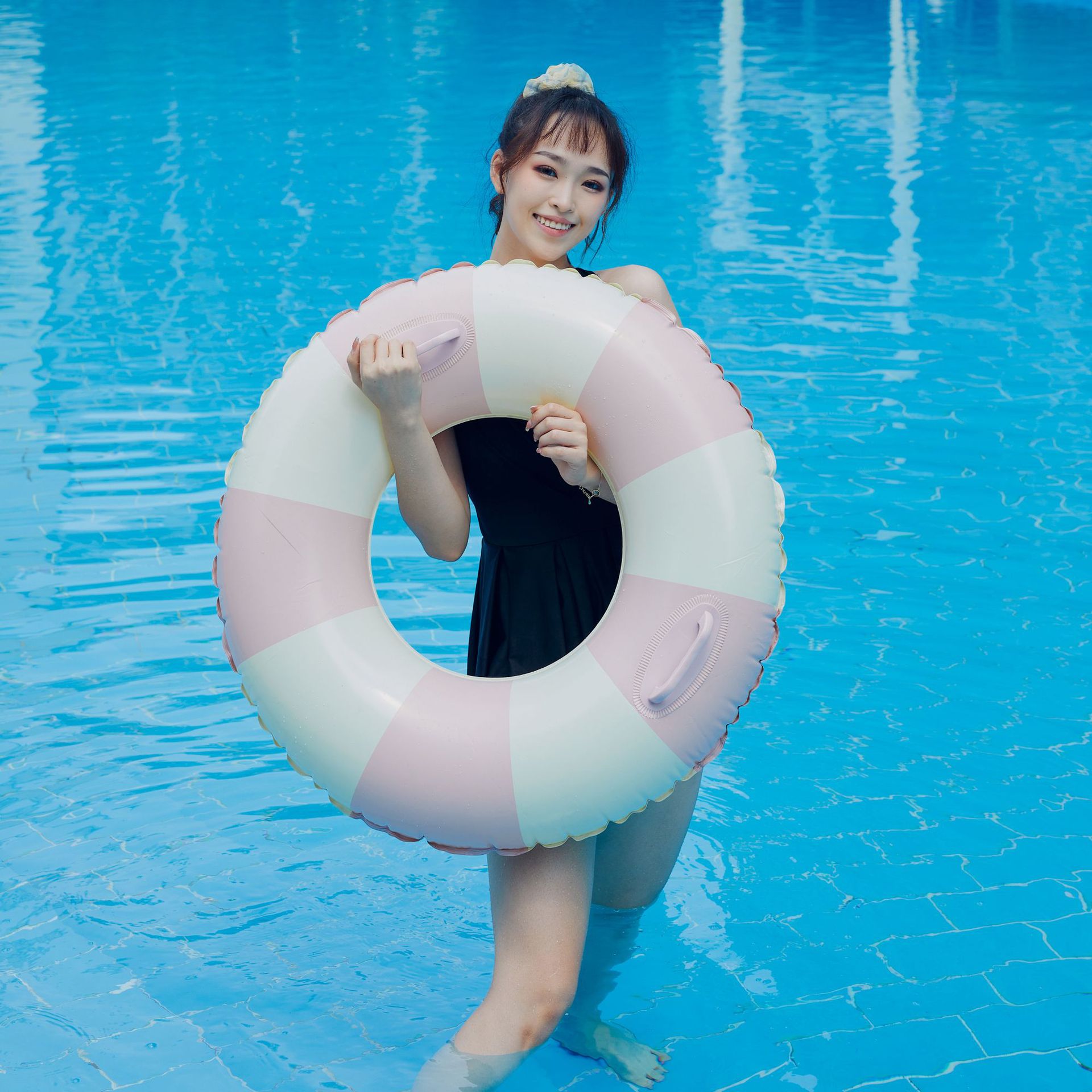 210g Weight Swim Ring Type of Swimming Accessories 1 Piece Quantity PVC Material Color Block, Solid Color Pattern Kid'S Gender Cute Style Cute Color Block Solid Color PVC Swim Ring Swimming Accessories 1 Piece 14