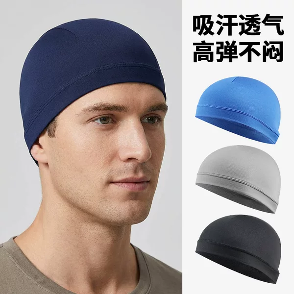 Cross-Border Summer Outdoor Sun Protection Cycling Helmet Lining Inner Cap for Men and Women, Solid Color Breathable Quick-Dry Running Sports Cap