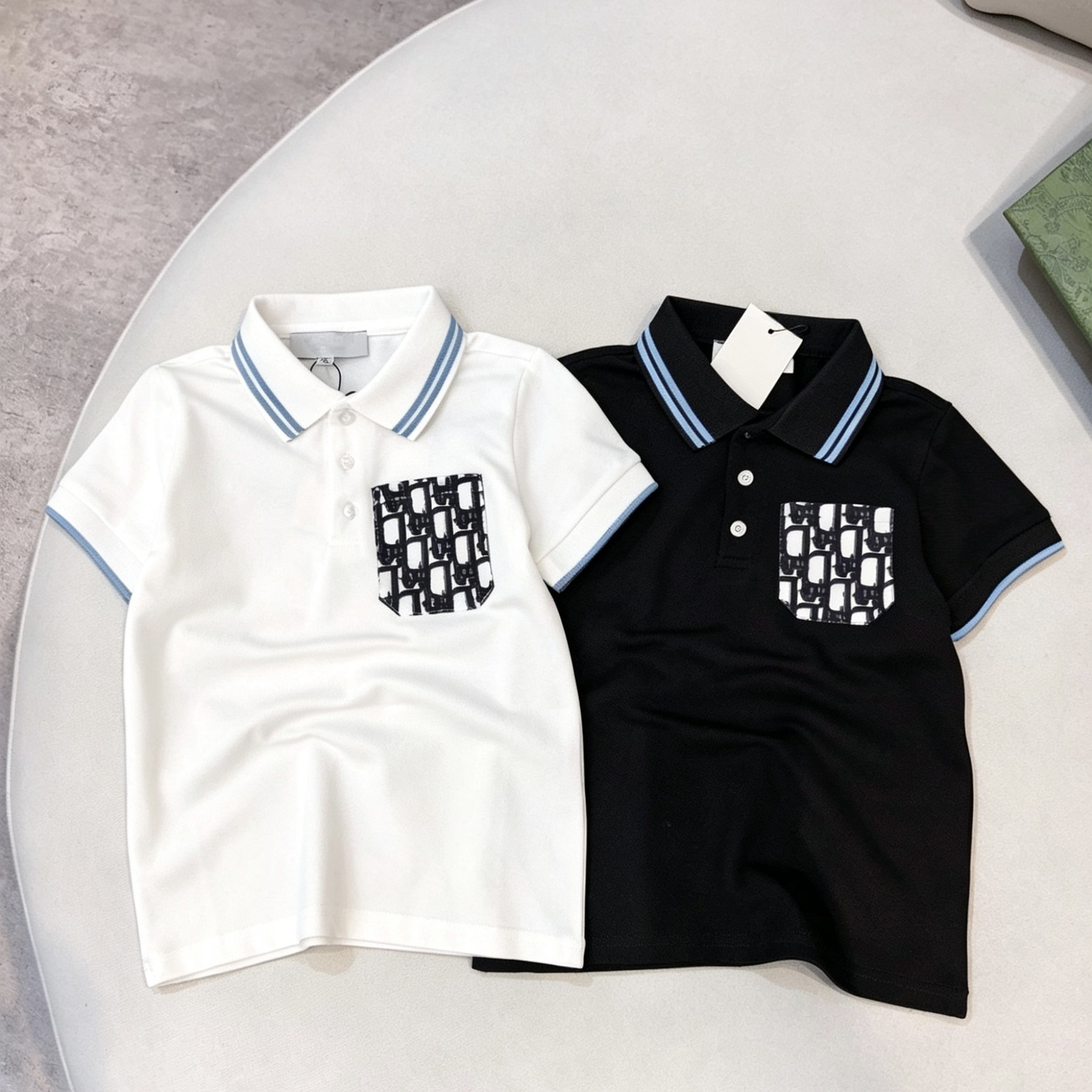 Shenzhen Nanyou College Style Letter Polo Shirt Children's Short-Sleeve Cotton Top for Export