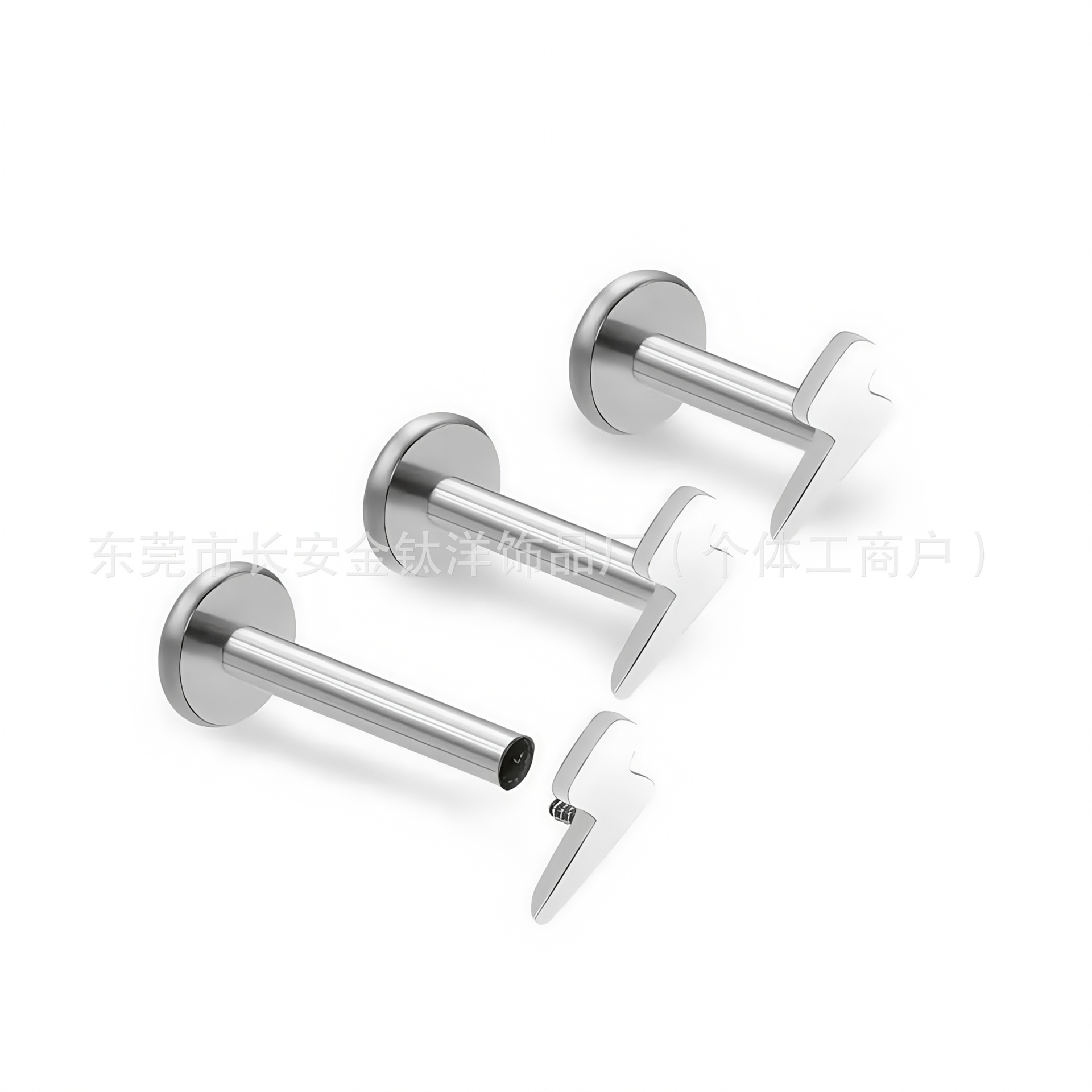 Pointed titanium steel lip stud product view