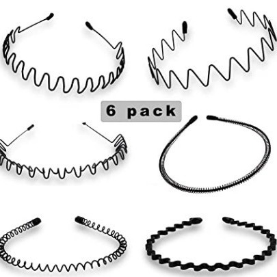 Diadema de onda de hierro especial transfronteriza diadema de hombres y mujeres tendencia deportiva invisible coreana flequillo horquilla rota horquilla