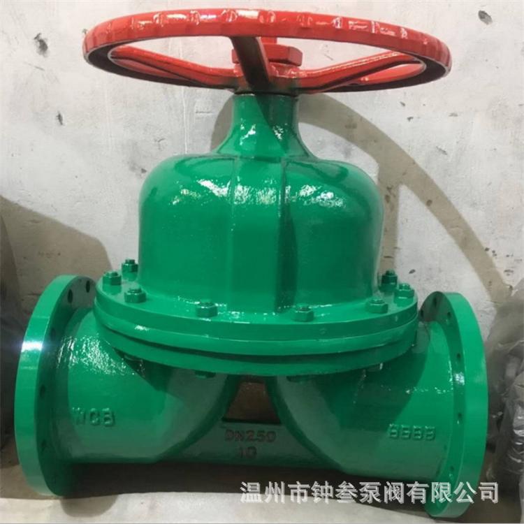 G41J-16C DN32 铸钢材质 全衬胶隔膜阀 G41J 直通式衬胶隔膜阀