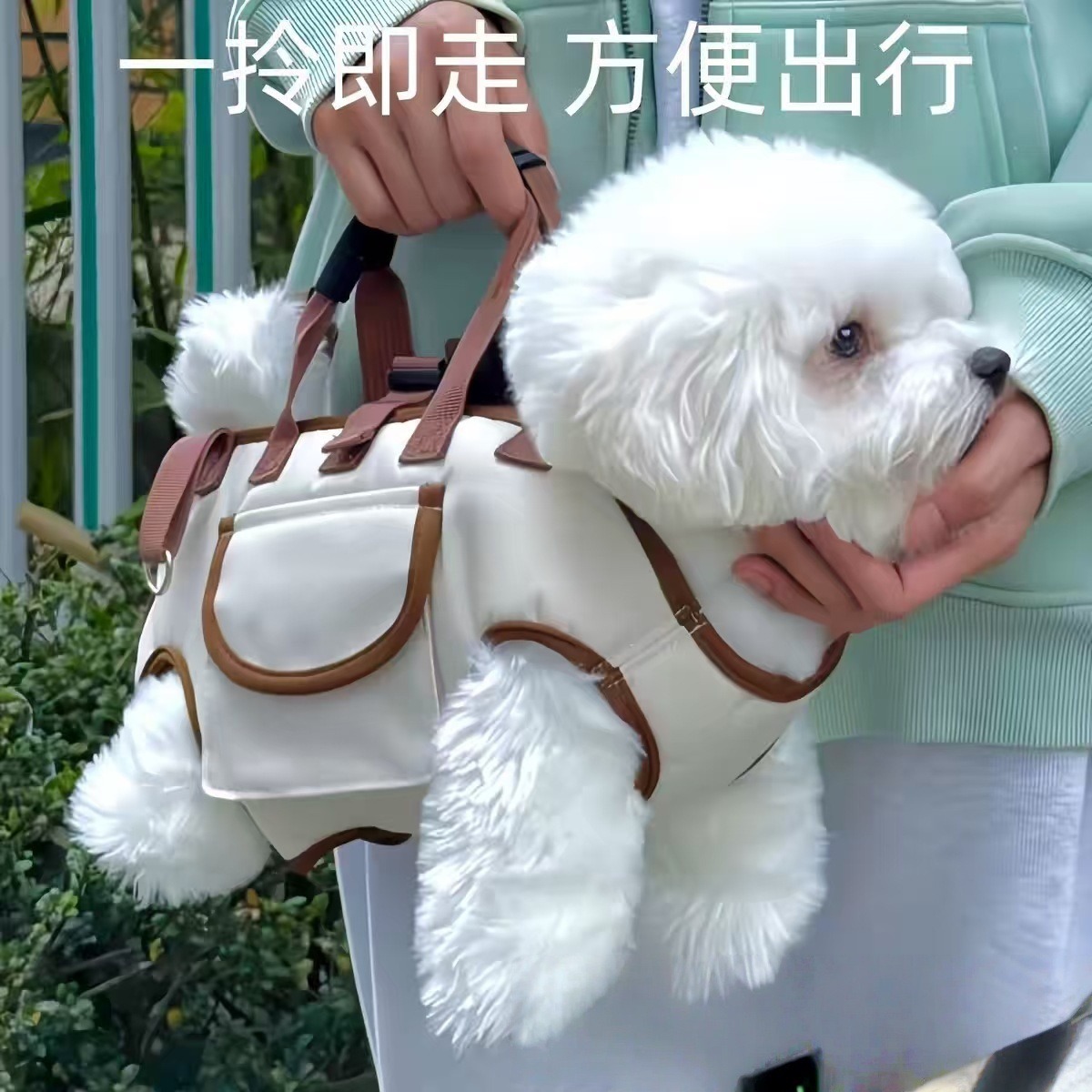 Bolsa Transportadora para Mascotas Pequeñas de Nailon Portátil para Pasear Mascotas image 1