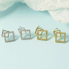 Square sexy universal earrings, simple and elegant design, 2021 years