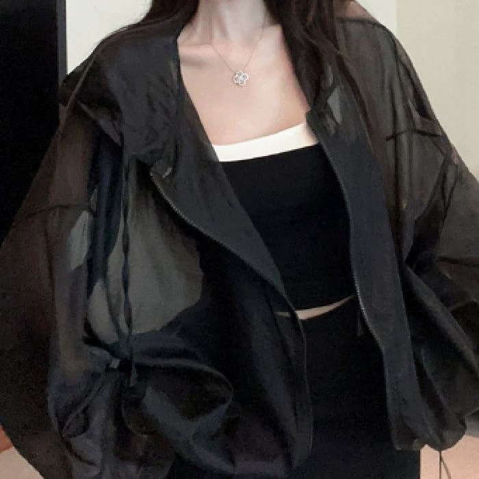 Cute summer long-sleeve, light and thin hoody, oversize