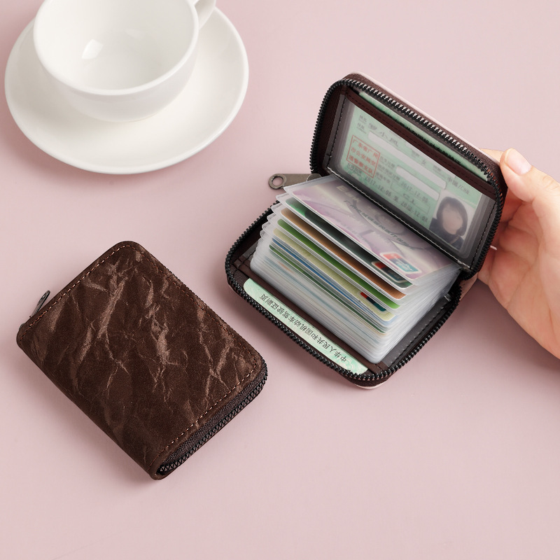 Nuevo tipo de bolso de tarjetas para mujeres y hombres exquisita anti-magnetizado multifunción almacenamiento compacto tarjeta de tarjetas bolso de certificados cartera cubierta de tarjetas