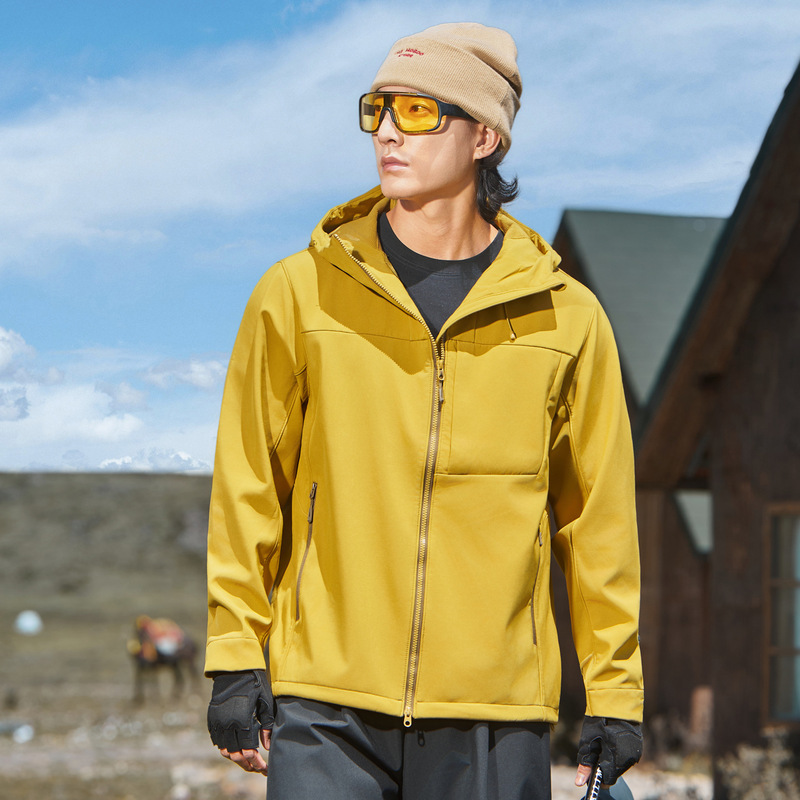 薄绒软壳外套男女新款防风夹克休闲冲锋衣钓鱼骑行登山团队服定制|undefined