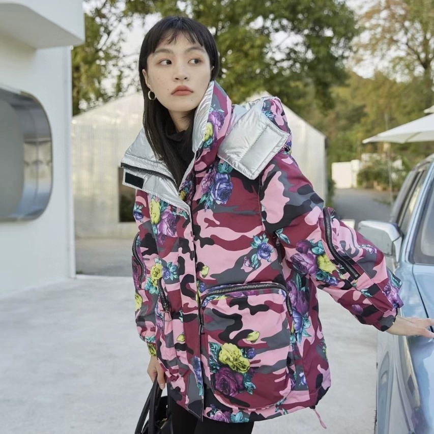 Winter down jacket, travel hoody, increased thickness