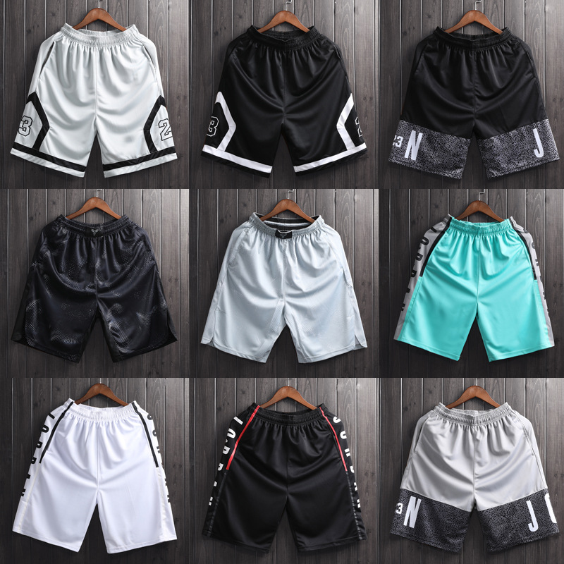 批发aj23号运动短裤男士篮球五分裤街球跑步健身宽松过膝外贸球裤|ms