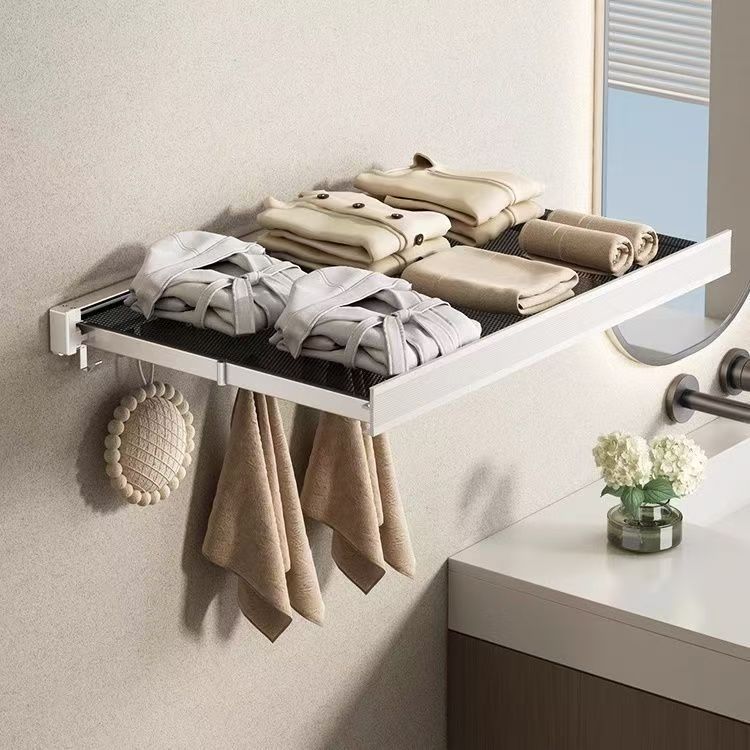 Balcony shoe drying rack waterproof invisible drying net folding…