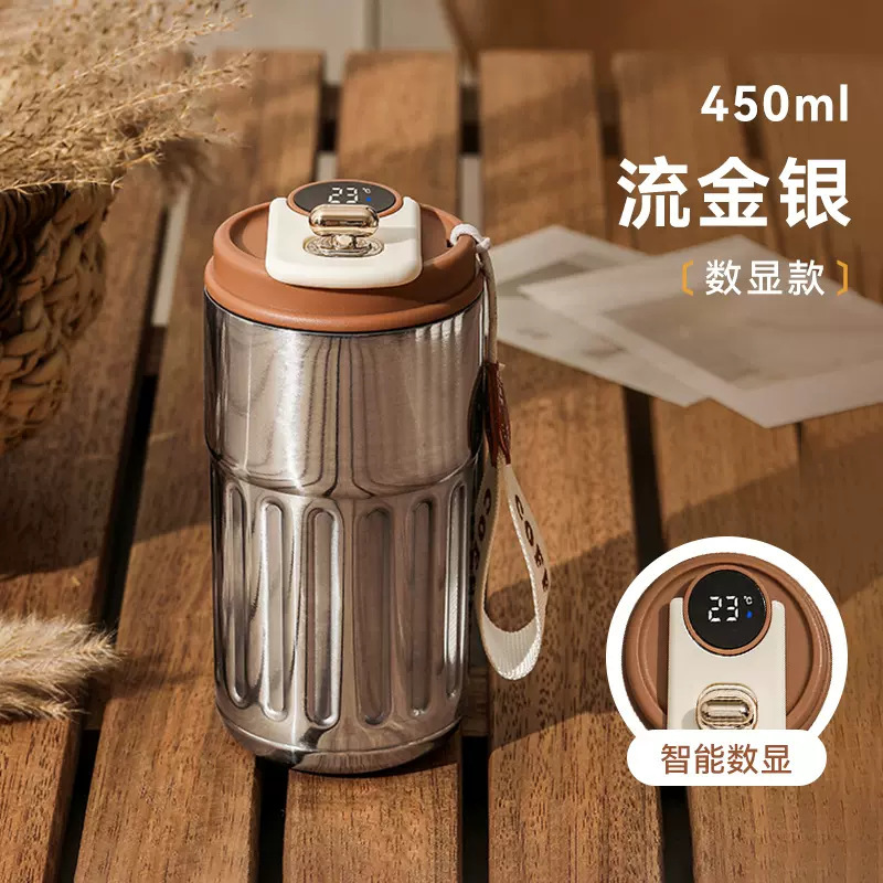 外贸304真空保温杯礼品杯印图不锈钢硅胶咖啡杯家用便携车载水杯|undefined