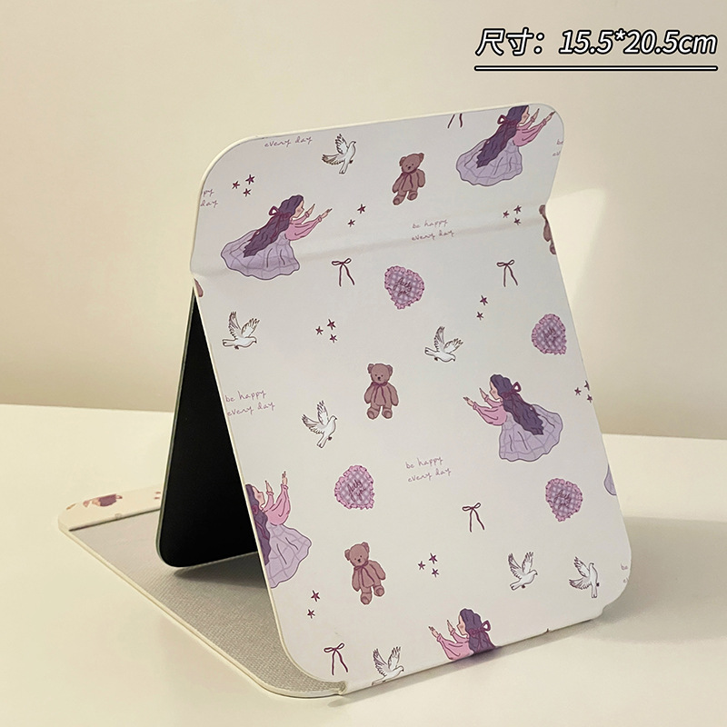 Espejo pequeño para niños Espejo de maquillaje Espejo plegable de escritorio Espejo encantador Espejo portátil Espejo de mano Espejo de dormitorio Espejo de vestuario