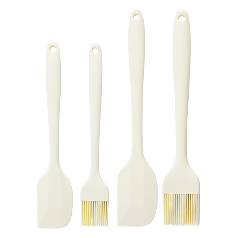 Integrated Silicone soft scraper baking food grade high temperature resistant household cream shovel cake spatula oil brush tool