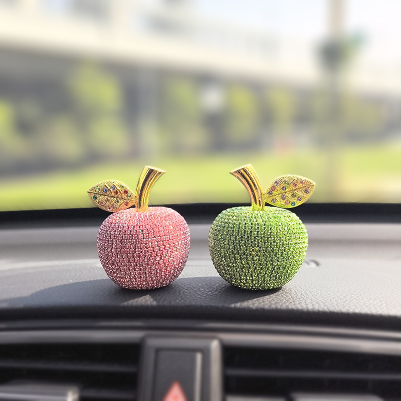Cross-Border Crystal Apple Decoration Gift Safe Birthday Holiday Gift Car Car Creative Diamond Christmas Ornaments