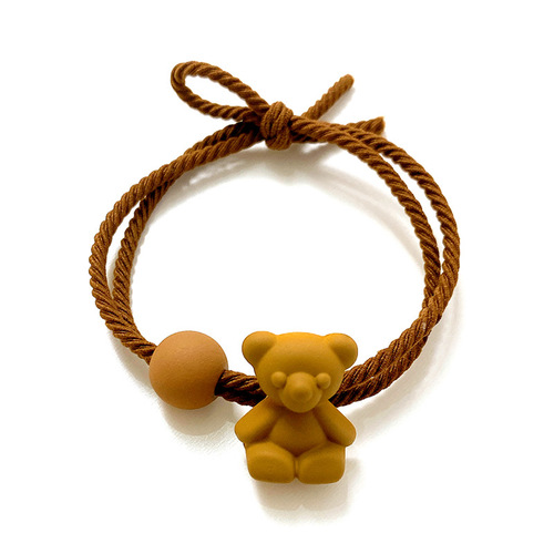Simple bear headband hairband Korean version cartoon hairband set girls rubber band women's jewelry hair accessories wholesale