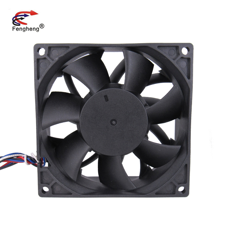 车载暖风机风扇FH9238大风量增压散热风扇12/24/48v直流9CM可定制