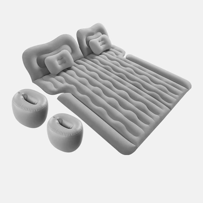 SUV car inflatable bed car trunk air cushion bed car sleeping artifact car camping Tesla application (Vehicle-mounted inflatable bed) - trunkupgraded-wireless-air-pump-suv-exclusive-inflatable-bed-luxury-model-grey