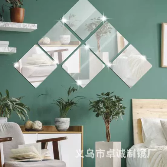 Зеркальная наклейка на стену самоклеящаяся мягкая зеркала в общежитии ванная комната спальня домашнее зеркало в полном теле не сломается акриловые зеркала