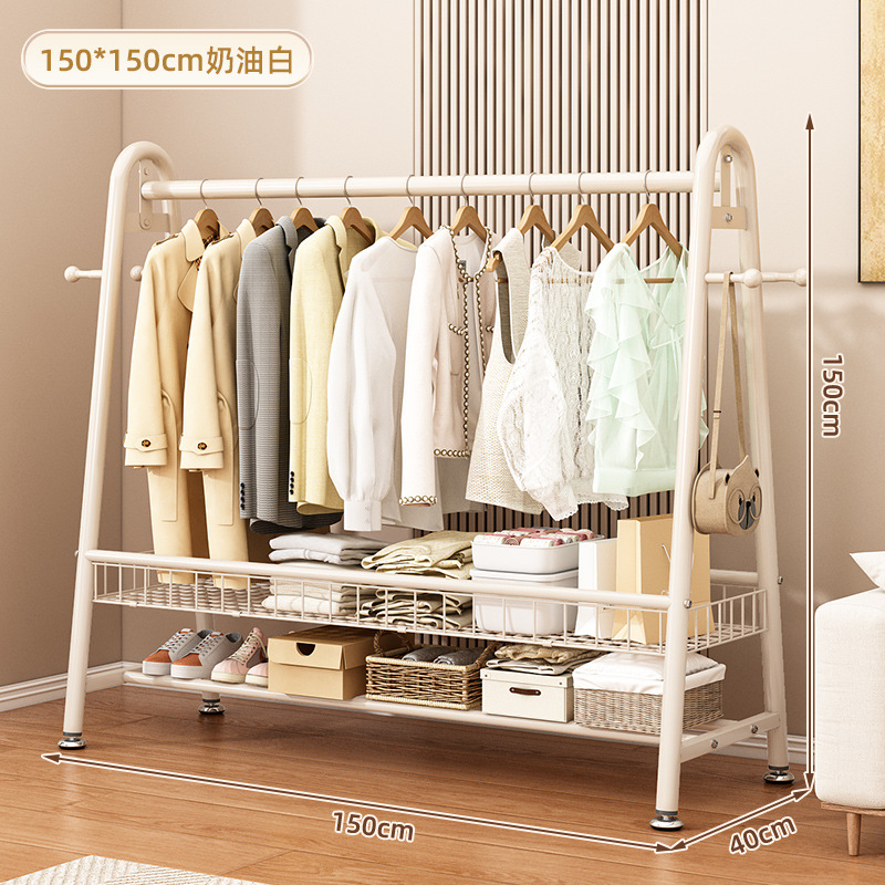 크림화이트 - 길이 150*높이 150丨업그레이드된 2층 수납망바구니 [굵은 22관]