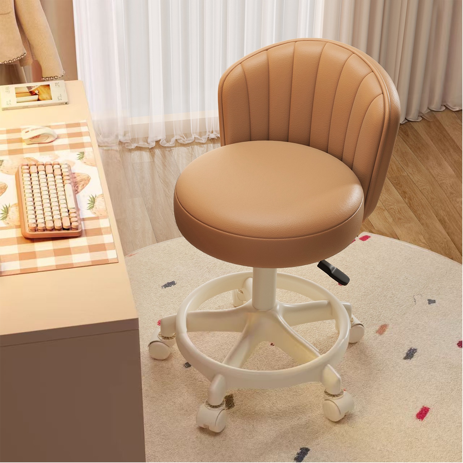 Makeup Chair, Home Computer Office Chair, Children's Study Chair, Beauty Salon, Large Work Stool, Pulley Backrest Chair, Silent