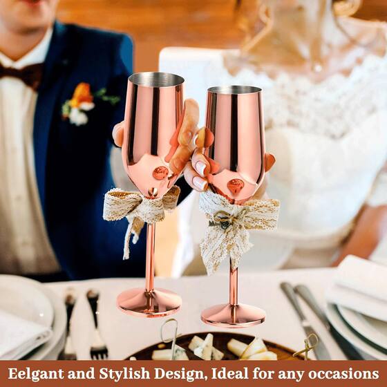 Cross Border 304 Stainless Steel Champagne Glass Red Wine Glass Wine Glass Creative Cocktail Glass Bar Restaurant Goblet