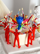 网红奥特曼莲花音乐生日蜡烛生日蛋糕装饰套装创意旋转小螺旋蜡烛