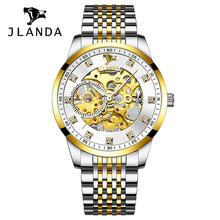JLANDA品牌 商务男士全自动机械手表高品质精钢男表东南亚外贸款