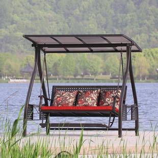 Swing Outdoor Courtyard New Garden Outdoor Balcony Hanging Chair Hammock Solar Light Outdoor Rocking Chair Rainproof