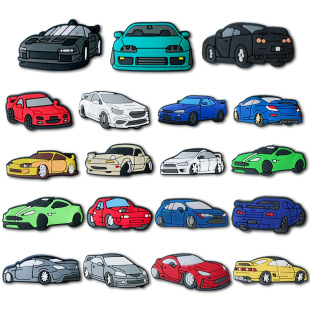 New car hole shoes shoes flower shoes buckle diy cute shoes accessories PVC shoes decorative straw cap patch