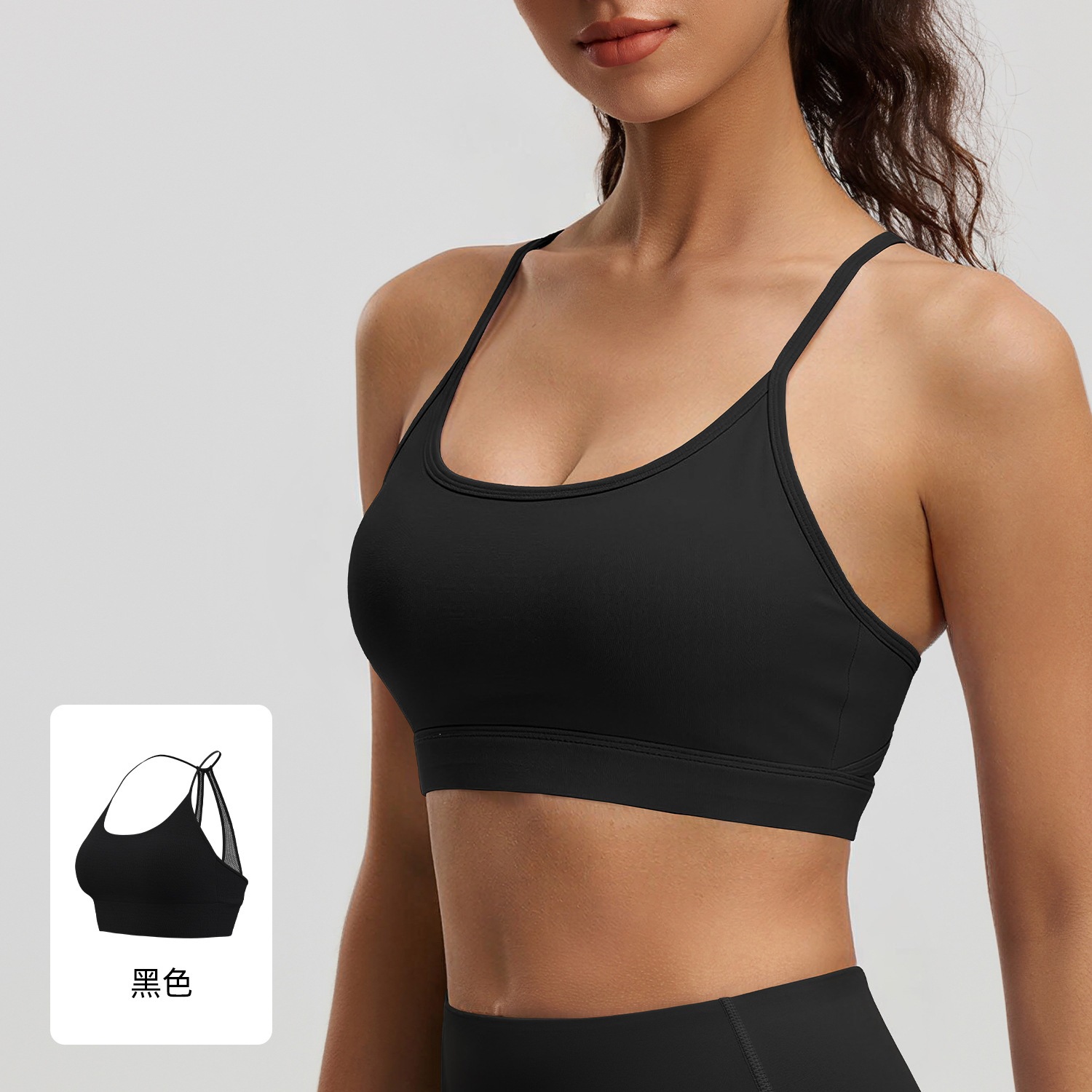 Ju Yi Tang tela de malla hermosa ropa interior deportiva para mujeres corriendo sexy agujero bra de fitness antichoque chaleco de poliestireno