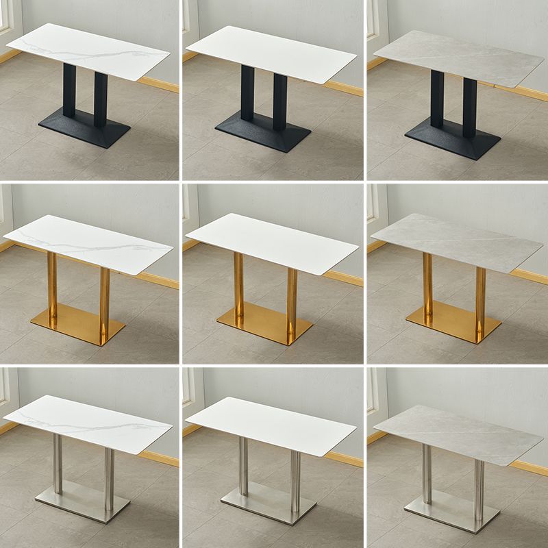 Thickened Commercial Slate Dining Table Fast Food Restaurant Small Square Table Rice Noodle Restaurant Table Hotel Snack Barbecue Rectangular Table