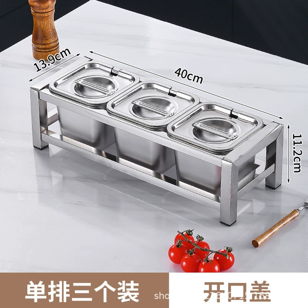 Single row of 3 pieces [stainless steel opening cover]