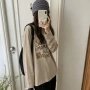 长袖印花宽松显瘦t恤