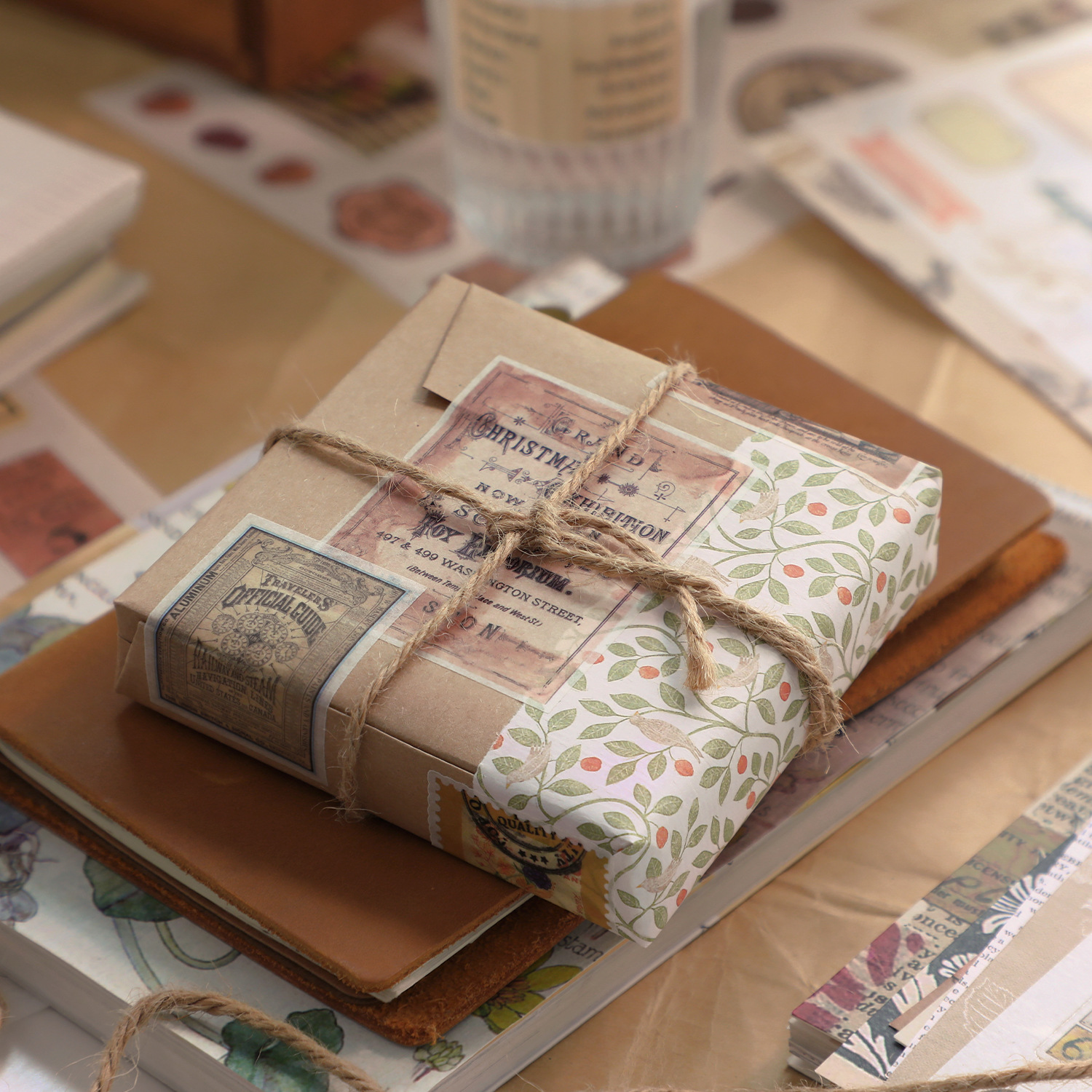 Xinmo material esta vez y su serie retro diario artístico decoración básica base de papel 50 piezas en 4 tipos