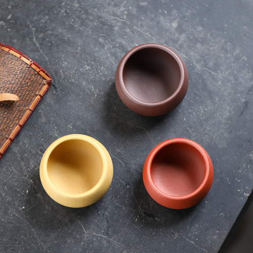 Yixing zisha teacup, plain small cup, Kung Fu zisha cup, natural ore handmade small teacup, host cup, wholesale