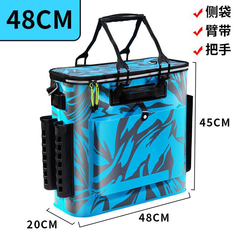 [2021 신규 업그레이드] 사이드 백 + 삽입 슬롯이있는 파란색 48cm