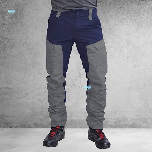 Fashion color matching casual cargo pants Fashion color matching casual overalls