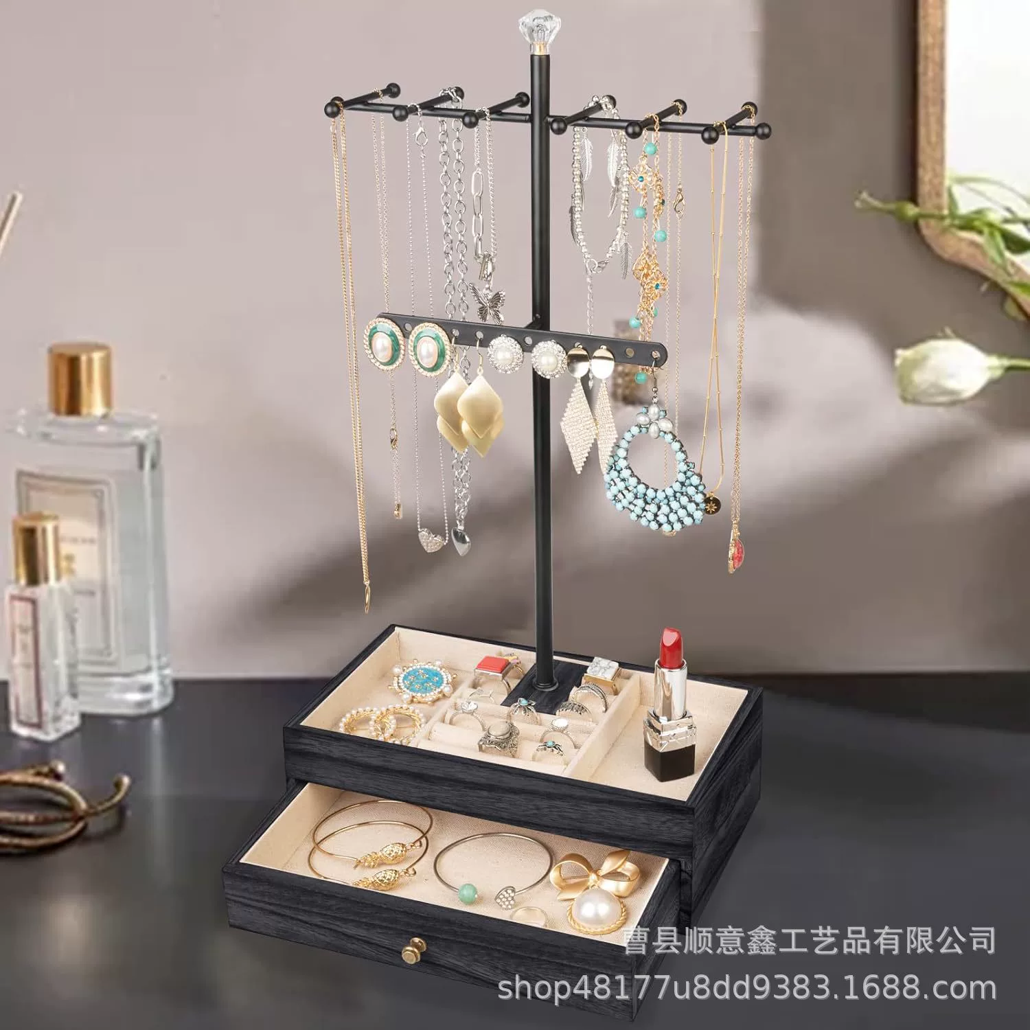 Т-образное ожерелье витрина браслет часы ручной шнур вешалка ювелирные украшения отделочные стойки ювелирные изделия полка ювелирные изделия полка