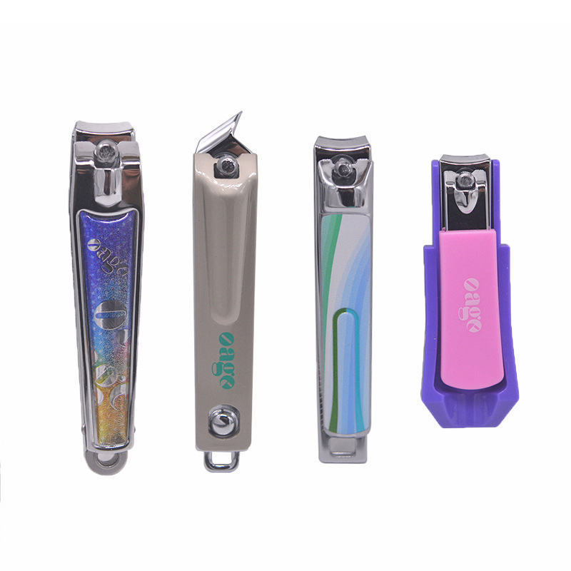 Cortaúñas, tijeras para uñas, cortaúñas grandes para el hogar C7, herramienta de manicura universal portátil de boca plana con lima