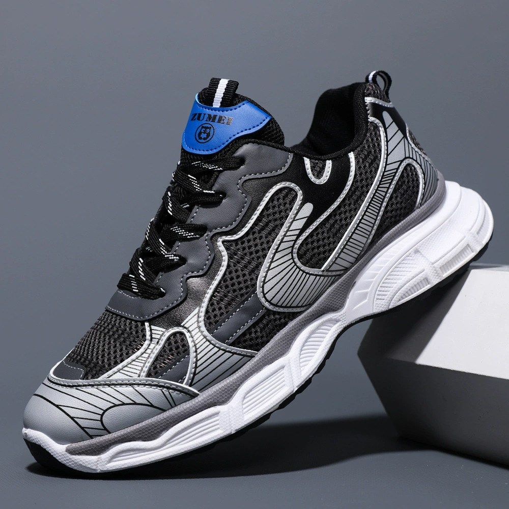 Туфли на толстой подошве мужской 2023 новый сетчатый цвет цветовой повседневной обуви модный ретро парижский папа обувь трансграничный прилив обувь мужской