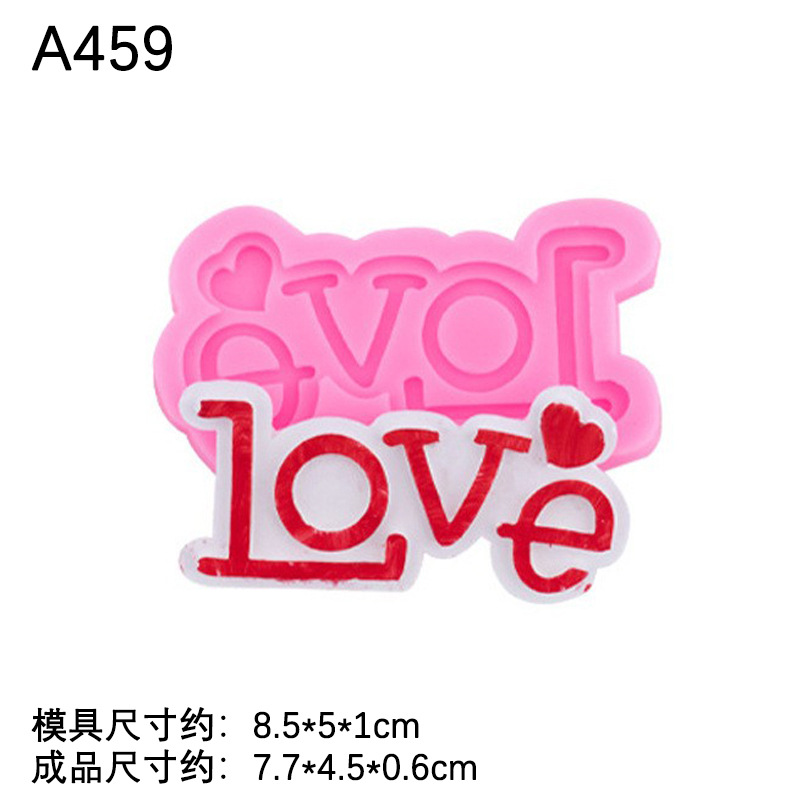 Día de San Valentín amor carta amor te amo carta silicona molde fondant chocolate pastel decoración molde