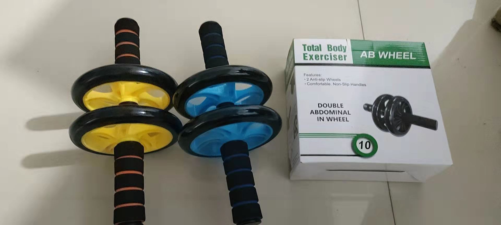 Equipo de gimnasio interior pequeño clásico AB doble rueda abdominal equipo de fitness al aire libre artículos deportivos