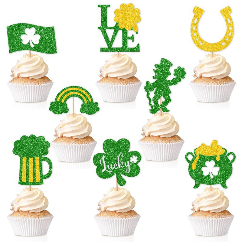 Amazon St Patrick's Day party Decoration pastel inserción de postre del día de St Patrick plug-in